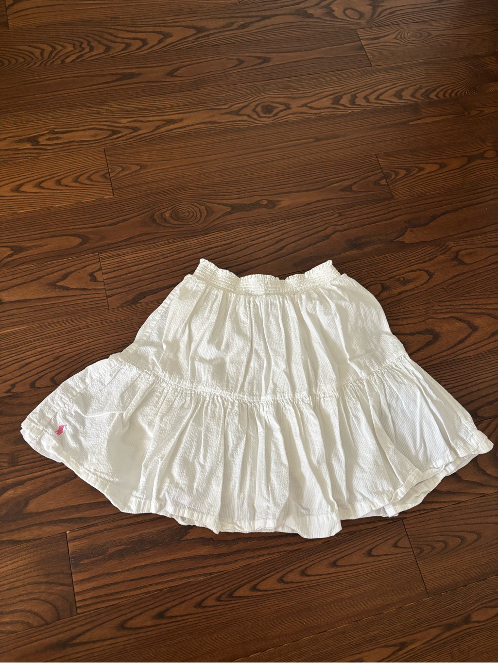 Polo By Ralph Lauren White Tiered Mini Skirt